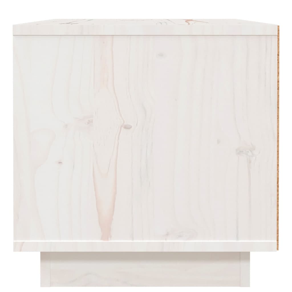 Nachttisch Weiss 40x34x35 cm Massivholz Kiefer